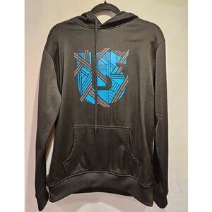 BURTON Graphic Pullover Long Sleeve Black Hooded Sweatshirt Hoodie Men's Medium